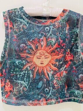 Mesh Sun Goddess Crop Top